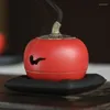 Fragrance Lamps Chinese Incense Ceramic Persimmon Household Living Room Office Table Decoration Creative Burner Fortune