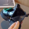 Herfststijl kinderlaarzen mode meisjes martin laars pu lederen kinderen winterschoenen kind peuter baby plus fluwelen schoeisel