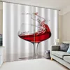 Занавес современный роскошный красный вин 3D гостиная спальня Кортинас драпировки отключение отключения для El Home