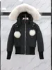 2022 Womens Winter Jacket Short Puffer Coat Black Parka Doudoune Femme Fox Natural Fox Big Furwiter Whick Warm Warm Fashion Solid Dismal Ender
