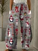 سراويل جينز المرأة عيد الميلاد 3D طباعة الساق واسعة فوكس جينز شارع عارف فاخر أنثى عيد الميلاد الطباعة الطويلة الجينز الجينز جين 220921