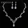 Andra smyckesuppsättningar Emmaya Brand Gorgeous AAA CZ Stones smycken Set White Crystal Flower Party Wedding Jewelry Set for Women 220921