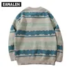 Men's Sweaters Harajuku vintage jumper striped ugly sweater streetwear pullover men oversized hip hop punk knitwear video grandpa 220920