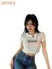 T-shirt Women's Short Sleeved Round Neck Top Tees Tight Open Navel Bottomed Shirt New Summer Women's Hot Girl Top