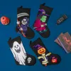 Halloween-Dekoration Socken mit Totenkopf-Geisterdruck Geschenktüte Horrorszene Dekor Sockenanhänger Event Party Supplies RRB15603