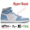 Sapatos de basquete Sapatos de basquete femininos t￪nis t￪nis Hiper Royal University Blue Obsidian Mocha Dark com Box 1 OG 1S Mens rebeli￣oir