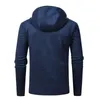 Sweats à capuche pour hommes 2022 Hommes à manches longues 1/4 Pull à fermeture éclair Cordon de serrage Solide Survêtement décontracté Sweats à capuche Vêtements de sport d'entraînement