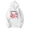 Sweats à capuche pour hommes Sweatshirts Rappeur Lil Peep Love Will Tear Us Apart Sweat à capuche Hip Hop Streetswear Sweat à capuche pour homme Automne Hiver Polaire Sweat-shirts graphiques