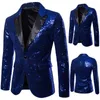 Abiti da uomo Blazer Shiny Gold Paillettes Glitter Giacca impreziosita Nightclub Prom Suit Costume Homme Abiti di scena Per cantanti 220920