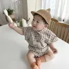 Clothing Sets 2022 Summer Baby Boys Clothes Pure Color Cotton Tee Tops And Bloomer Infant Girls Set