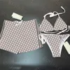 Lovers Swimwear Costume da bagno con stampa di lettere piccole Ultimi pantaloncini da spiaggia da uomo Bikini da donna
