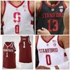 NIK1 NCAA College Stanford 추기경 농구 저지 11 Jaiden Delaire 12 Keenan Fitzmorris 13 Oscar da Silva 14 Marcus Sheffield Custom