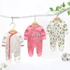 3 stücke Sommer Babyspielanzug Mit Langen Ärmeln Cartoon overalls Neugeborenen Baby Mädchen Jungen Kleidung Baumwolle roupa infantil Pyjamas 20220921 E3