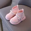 Stiefel 1/6 Kinder Herbst Schmetterling Knoten Mode Slip Auf Kleinkind Kinder Winter Für Kleine Mädchen Schuhe Knöchel Baby mädchen 220921