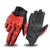 Five Fingers Gloves Summer Motorcycle Gloves Leather Yellow Motocross Glove Men Women Retro Biker Cycling Motorcyclist Protection Goatskin 220921