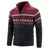 メンズセーター冬のセーターカーディガンメンズスタンドアップカラースリムスリム厚のベルベット厚いセーターニットセーターメンズカーディガンジャケットM3xlサイズ220921