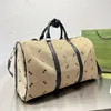 Canvas Duffel Tassen Travel PoKs Toes Bag Men Bagage Purse Schouder Crossbody Tas Echte lederen band Trein Gevallen Interieur Zip Pocket Fashion Old Flower Letter