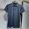 Camisa polo masculina de grife camiseta com bordado alto lapela colorida roupas de alta qualidade plus size distintivo