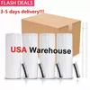 24 Hours Ship USA Warehouse 20oz Sublimation STRAIGHT Tumbler Blank Stainless Steel Tumblers DIY Tapered Cups Vacuum Insulated Car Coffee Mugs