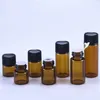 1ml 2ml 3ml Amber Glass Essential Oil Bottle Perfume Sample Tubes Bottles Small Empty Glass-Bottle Home Fragrances Diffusers 5ml SN4170