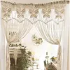カーテン手で織られた花かぎ針編みドアタペストリー壁のためのマクラメカーテン吊り自由hoho装飾ボヘミアウェディングバックドロップ