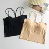 دبابات Camisoles Women Tank Crop Top Bra Intelder Intelder Bras Tube Back Gollow Lingerie Wire Free with Free With Defovable Pated