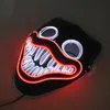 Party Masks Halloween Neon Led Mask Masque Masquerade Luminous In The Dark Funny Cosplay Costume Supplies 220920