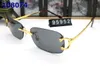 Designer óculos de sol masculino Cleef Frame Round Luxury Brand Carti Sun Glasses Men Mulheres Buffs Ovel sem moldura Pantera de seda sem moldura Caixas originais