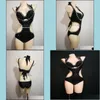 Decorazione del partito Sexy Halter Backless Body Performance femminile Costumi teatrali Strass One Piece Wear Abiti Dj Bar Dress Drop Dhhnn