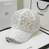 Women Summer Cap Sunscreen Breathable Lace Baseball Cap Korean Daisy Embroidered Sweet Cap Y220423268y