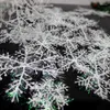 Decorações de Natal 12pcs Artificial White Snowflake Tree pendurado pingentes em casa Noel Navidad Party Year Decoração