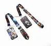Partihandel Dödsanteckning Japan Cartoon Anime Card Holder Lanyard Keychains Accessory USB ID Badge Holder Keys Cord Neck Rem Mobiltelefon Rems Lanyard Gifts #025