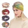 Zachte buitenelasticiteit Sporthoofdbanden Kruis haarbanden brede zijde haarband yoga hoofdtooi Bohemian Beach Headwar Headscarf voor vrouwen