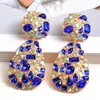 Cristalli colorati Orecchini pendenti Accessori di gioielli per le donne Tendenza moda Strass Pendientes Bijoux
