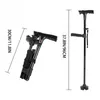 Trekking Poles Outdoor Pole Collapsible LED Walking Tourism Vandring camping med larm Non-Slip Safe Stick Elder Cane