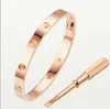 Bracciale a vite Bracciali di design Gioielli di lusso Bracciale da donna Classico Acciaio al titanio Lega Placcato in oro Colori artigianali Oro/Argento/Rosa Mai sbiadire Non Allergimju