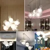 Lampes suspendues moderne LED lustre verre bulle lampe pour salon enfants suspendus lumière décor barre luminaires d'intérieur