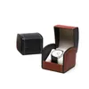 Caixas de relógio Faux Leather Square Box Jewelry Caso Exibir presente com almofada de travesseiro Proteção do pulso