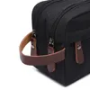 Kosmetiktaschen Hüllen Lässige Canvas-Kosmetiktasche mit Ledergriff Reisen Männer Waschen Rasieren Frauen Toilettenartikel Aufbewahrung Wasserdichte Organizer-Tasche 220921