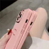 iPhone 14 Pro Max 13 Plus 12 11 XS XR 디자이너 Phonecase Pink Case Case Cover Shell Silicone Shock Proof의 전화 케이스