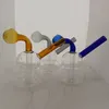 Bongas de óleo de vidro de vidro Bongas de água de vidro 4 estilos tubos de óleo de óleo grosso colorido pequeno bong bong mini dab para fumar