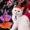 Dog Apparel Halloween Hats Pumpkin Pattern Spider Web Wizard Creative Pet Party Decorate Bat Costume for Small Cat Supplies 220920