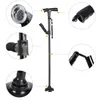 Trekking Poles Outdoor Pole Collapsible LED Walking Tourism Vandring camping med larm Non-Slip Safe Stick Elder Cane