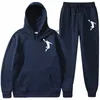 Lyxig herrdesigner träningsoverall Sweat hoodie Höst vinter Mode för herr träningsoveraller Joggingdräkter Jacka Byxor Set Sportdräkter Tryck herr basket sportkläder