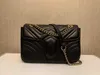 2023 Designer-Marmont Leather Bags Women Famous Brands Shoulder Cross Body Bag Sylvie Designer Luxury Handbags Purses Chain Fashion Totes