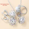 Necklace Earrings Set 925 Mark Natural Pearl Prom Elegant Women Suits For Wedding Ring And Sunflower Costume