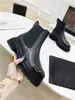 2022 Designer Channel Boots Shoes Nude Black Pointed Toe Mid Heel Long Short Boots Shoes ssz
