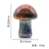 20mm Opalite Cogumelo Escultura Mini Cogumelos Decoração de Pedra Preciosa Decoração de Pedra Colorida Artesanato para Decoração de Jardim