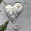 Pendanthalsband söta och romantiska stilstruktur Solberg Rivers Flying Bird Fashion Women's Peach Heart Shape Halsband