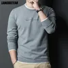 Męskie swetry marka mody projektant Knit Pullover SWEAT MEN LITET ZŁOŻONY DRUKOWANE SLIM FIT AUTUM Zimowy granatowy swobodny jumper Ubrania 220921